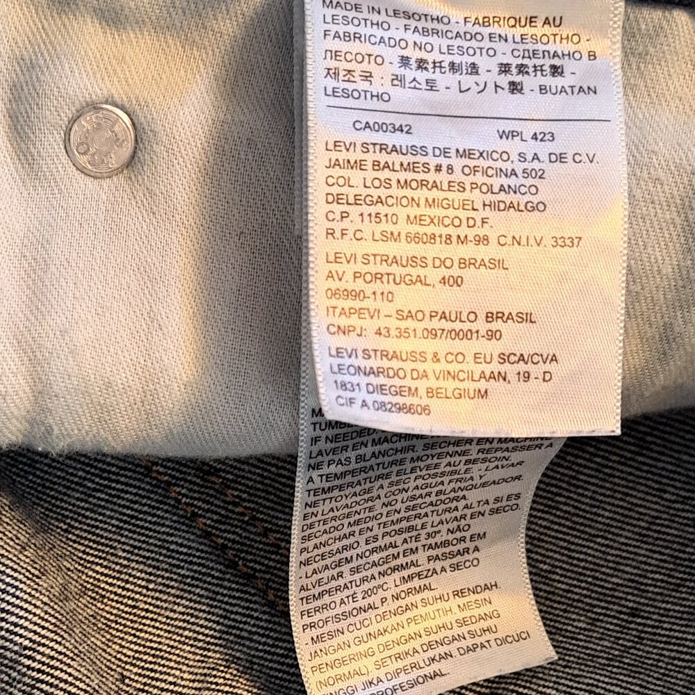 Levi's Men's 505 Regular Straight Fit Blue Denim Jeans - Picture 9 of 11